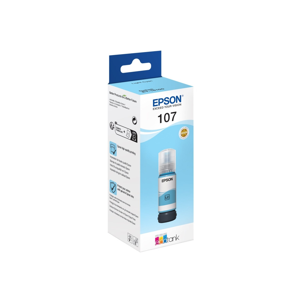Produktbild för Epson EcoTank 107 - ljus cyan - original - påfyllnadsbläck