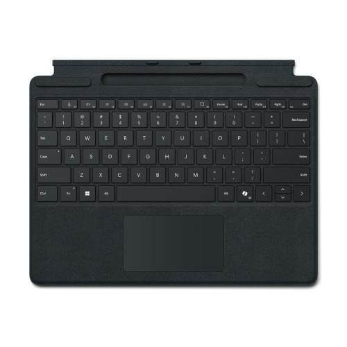 Microsoft Microsoft Surface Pro Keyboard - tangentbord - med pekdyna, accelerometer, Förvarings- och laddningsfack för Surface Slim Pen 2 - QWERTY - spansk - svart Inmatningsenhet
