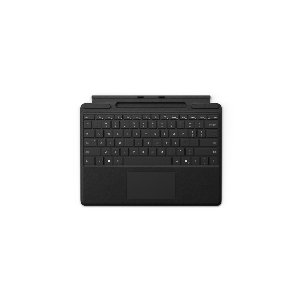 Produktbild för Microsoft Surface Pro Keyboard - tangentbord - med pekdyna, accelerometer, Förvarings- och laddningsfack för Surface Slim Pen 2 - QWERTY - spansk - svart Inmatningsenhet