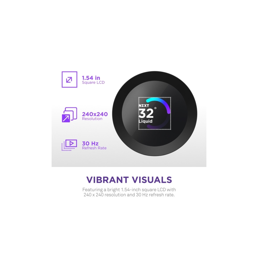 Produktbild för NZXT Kraken Plus RGB 240, Allt-i-ett vätskekylare, 12 cm, Sv...