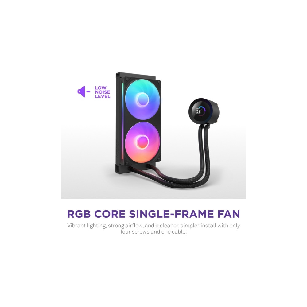 Produktbild för NZXT Kraken Plus RGB 240, Allt-i-ett vätskekylare, 12 cm, Sv...