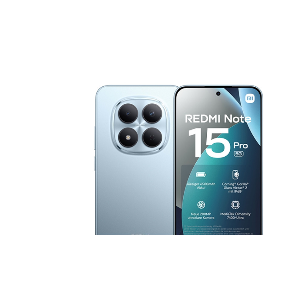 Produktbild för Xiaomi Redmi Note 15 Pro 5G - glaciärblå - 5G pekskärmsmobil - 256 GB - GSM