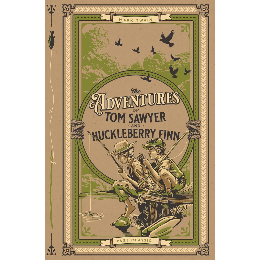 Produktbild för The Adventures of Tom Sawyer and Huckleberry Finn (inbunden, eng)