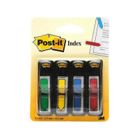 Produktbild för Indexflikar Post-it liten med pilar 4 assorterade färger 4 b...