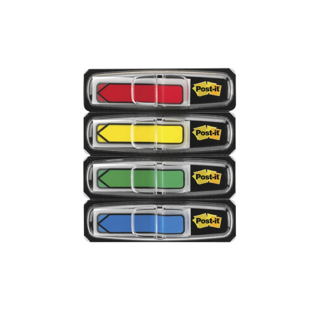 Produktbild för Indexflikar Post-it liten med pilar 4 assorterade färger 4 b...