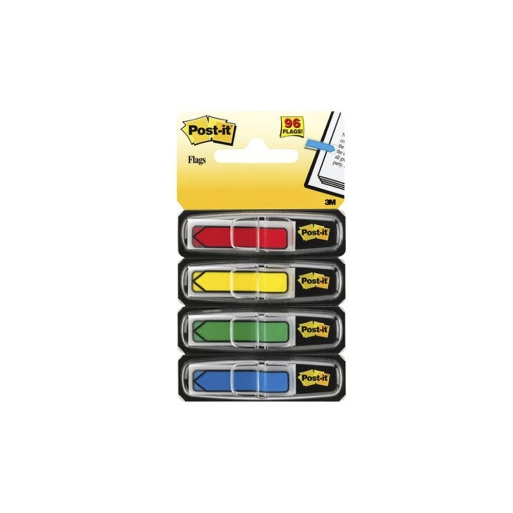 Produktbild för Indexflikar Post-it liten med pilar 4 assorterade färger 4 b...