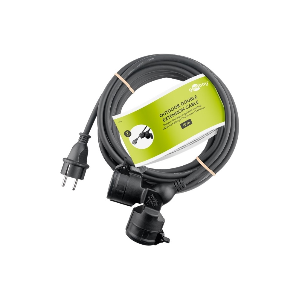 Produktbild för Goobay 65435, 10 m, Utomhus, Typ F, Type EF (CEE 7/7), IP44,...