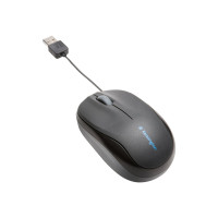 Produktbild för Kensington Pro Fit Retractable Mobile - mus - USB - svart