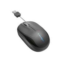 Produktbild för Kensington Pro Fit Retractable Mobile - mus - USB - svart