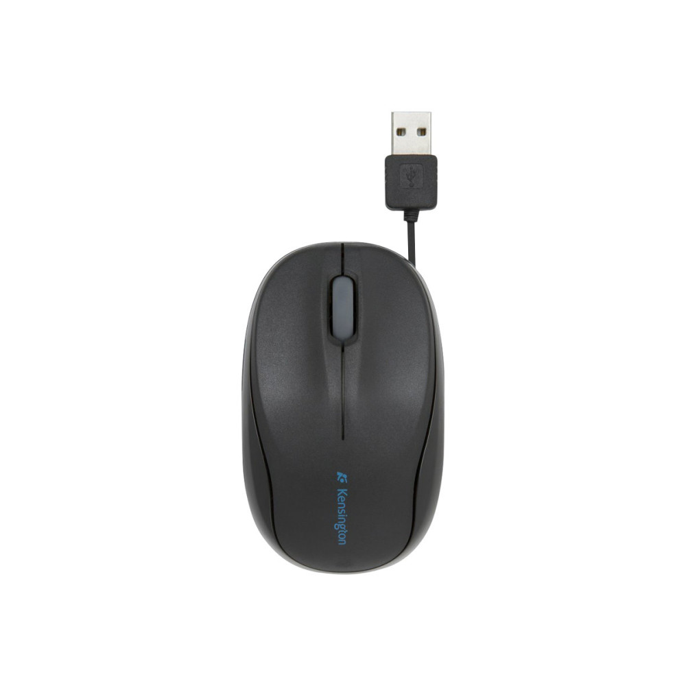 Produktbild för Kensington Pro Fit Retractable Mobile - mus - USB - svart