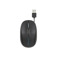 Produktbild för Kensington Pro Fit Retractable Mobile - mus - USB - svart