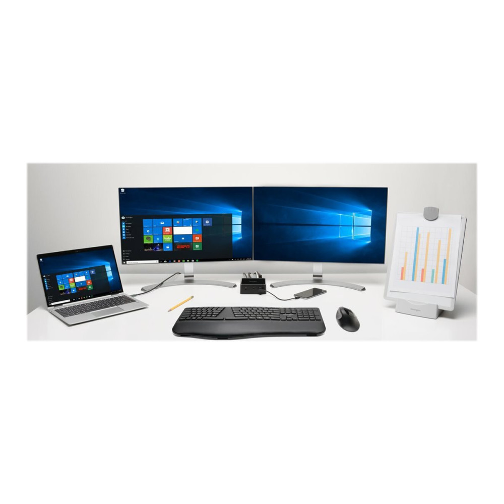 Produktbild för Kensington Pro Fit Ergo Wireless Keyboard - tangentbord - tysk - svart Inmatningsenhet