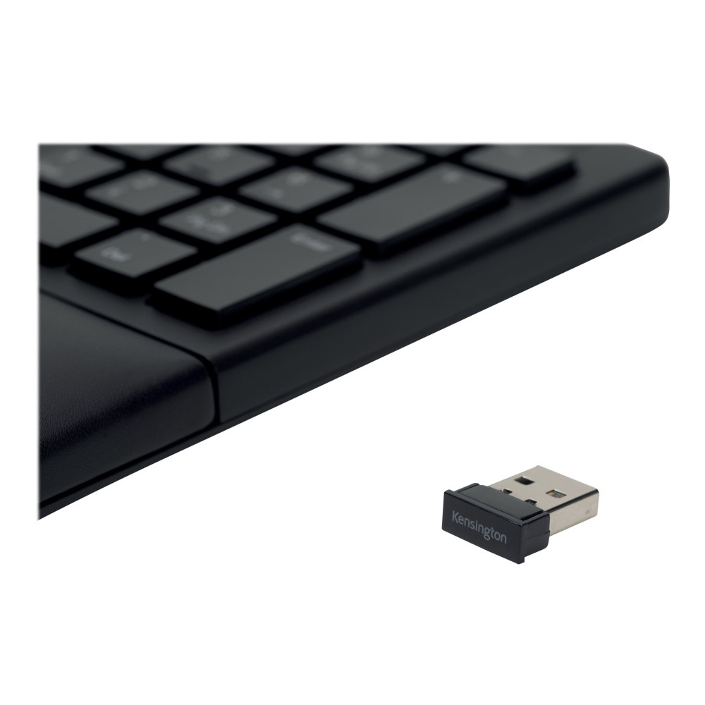 Produktbild för Kensington Pro Fit Ergo Wireless Keyboard - tangentbord - tysk - svart Inmatningsenhet