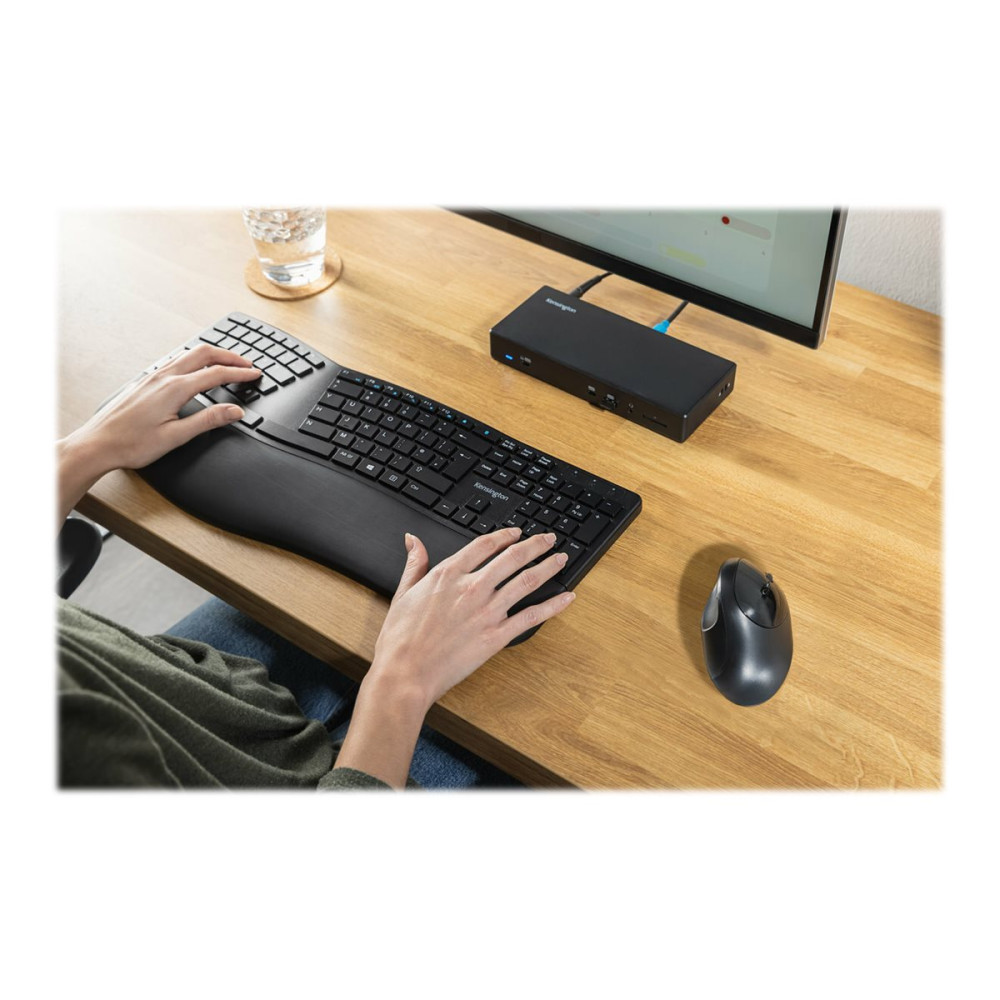 Produktbild för Kensington Pro Fit Ergo Wireless Keyboard - tangentbord - tysk - svart Inmatningsenhet