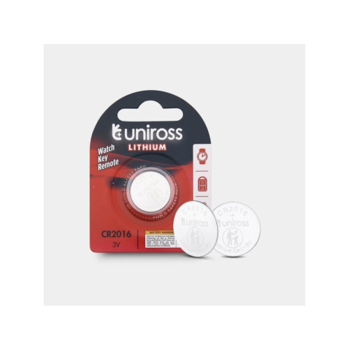 Uniross Batteries Uniross U1CR2016, Engångsbatteri, CR2016, Litium, 3 V, 1 sty...