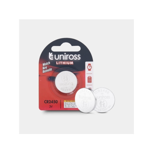 Uniross Batteries Uniross U1CR2450, Engångsbatteri, CR2450, Litium, 3 V, 1 sty...
