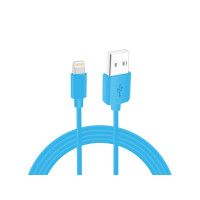 Produktbild för Sinox Lightning kabel m/original Apple chip. 2m. Blå, 2 m, L...