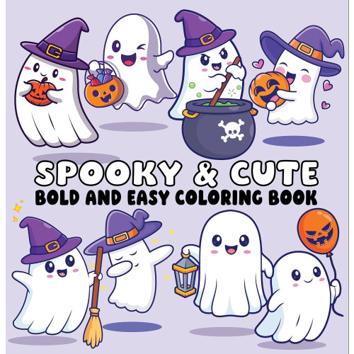 Page Publications Spooky & Cute Bold and Easy Coloring Book (häftad, eng)