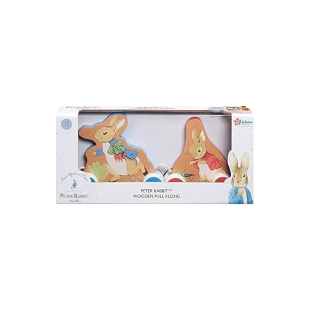 Produktbild för PETER RABBIT WOODEN PULLALONG (häftad, eng)