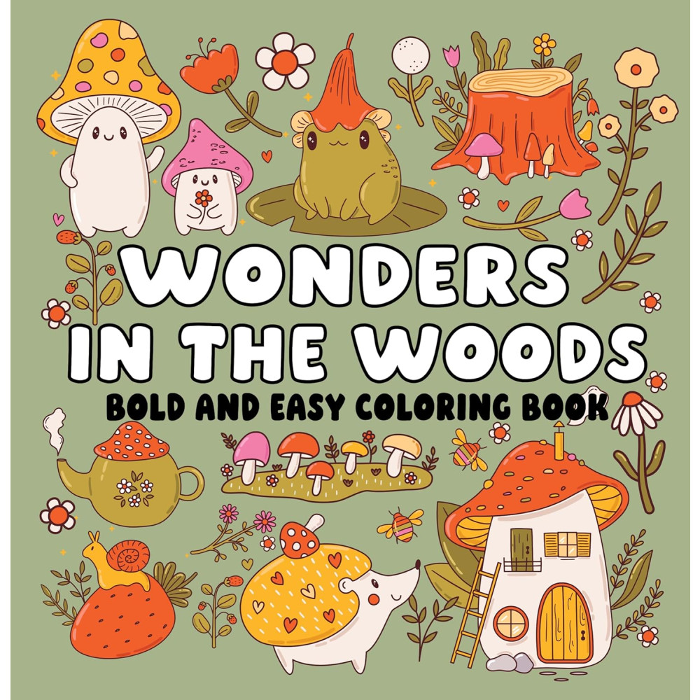 Produktbild för Wonders in the Woods Bold and Easy Coloring Book (häftad, eng)