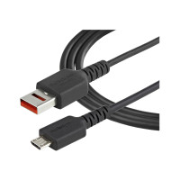 Produktbild för StarTech.com Säker laddningskabel på 1 m - USB-A till Micro USB-B-datablockerarkabel för endast laddning - Laddningskabel utan data för telefon/surfplatta - Datablockerande USB-kabeladapter - USB-kabel - USB (endast ström) till Mikro-USB typ B (endast str