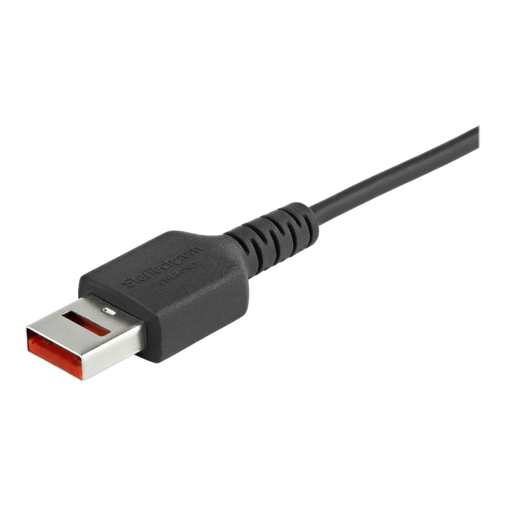 Produktbild för StarTech.com Säker laddningskabel på 1 m - USB-A till Micro USB-B-datablockerarkabel för endast laddning - Laddningskabel utan data för telefon/surfplatta - Datablockerande USB-kabeladapter - USB-kabel - USB (endast ström) till Mikro-USB typ B (endast str
