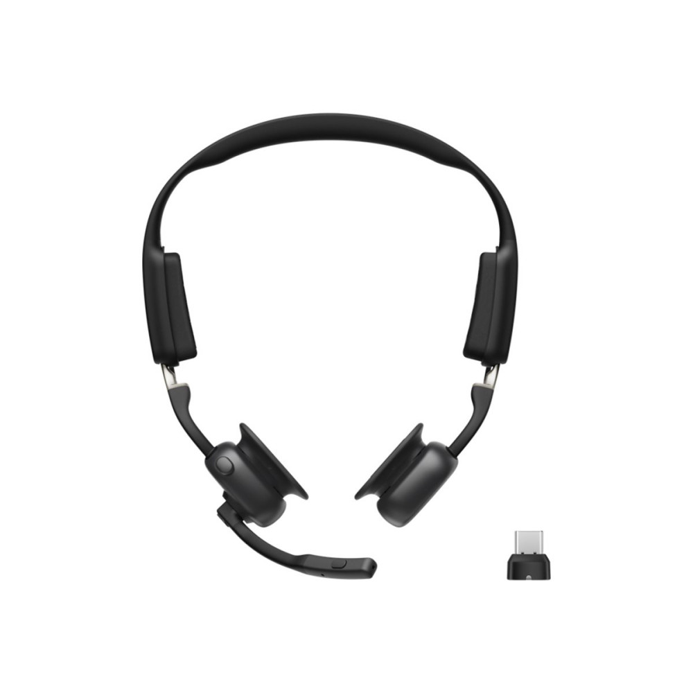 Produktbild för SHOKZ OpenMeet UC - headset - USB-C via Bluetooth-adapter - Zoom Certified