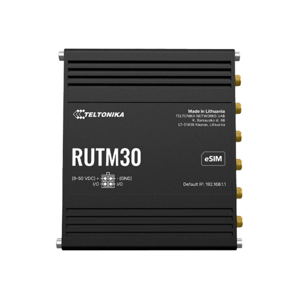 Produktbild för Teltonika RUTM30 - trådlös router - WWAN - Wi-Fi 5, LTE - 5G, 4G, 3G - DIN-skenmonterbar, bordsmonterbar, väggmonterbar