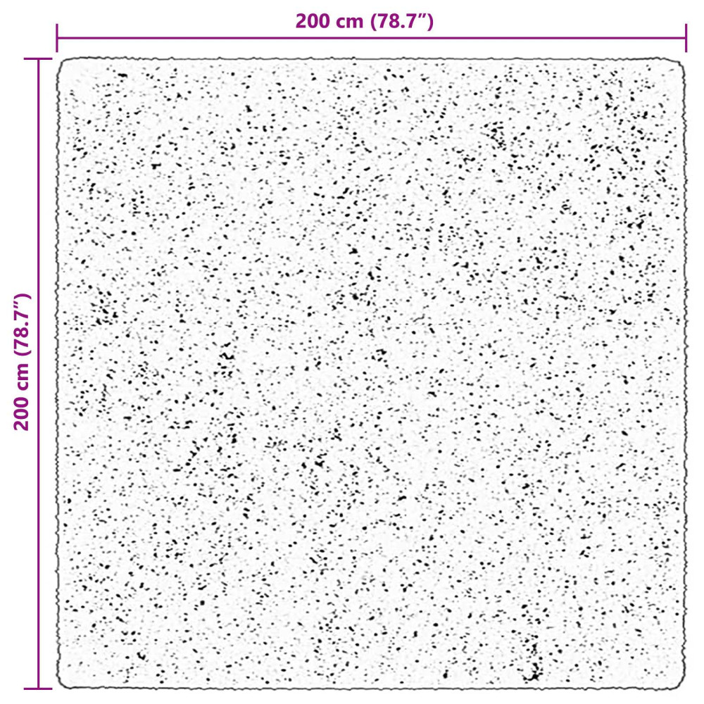 Produktbild för Mellanhög mjuk och tvättbar matta HUARTE Brun 200 x 200 cm