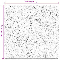 Produktbild för Mellanhög mjuk och tvättbar matta HUARTE Brun 200 x 200 cm