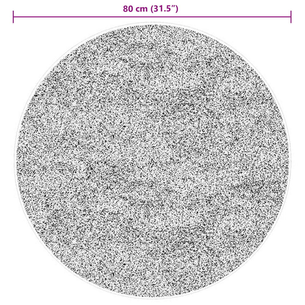 Produktbild för Mellanhög mjuk och tvättbar matta HUARTE Brun Ø 80 CM Polyester