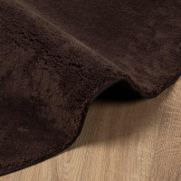 Produktbild för Mellanhög mjuk och tvättbar matta HUARTE Brun Ø 120 CM