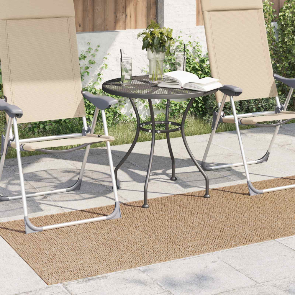 Produktbild för Områdesmattor Rektangulär AGIRA Naturfärg 150 x 80 cm Polyester