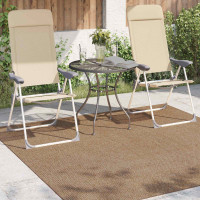 Produktbild för Områdesmattor Fyrkantig AGIRA Naturfärg 120 x 120 cm Polyester