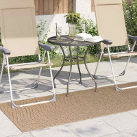 Produktbild för Områdesmattor Moiré AGIRA Naturfärg 150 x 80 cm Polyester