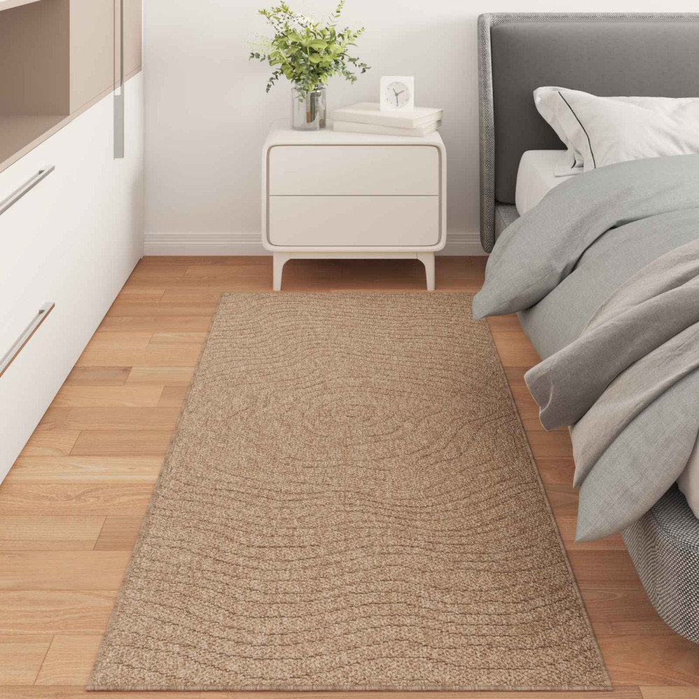 Produktbild för Områdesmattor Moiré AGIRA Naturfärg 200 x 80 cm Polyester