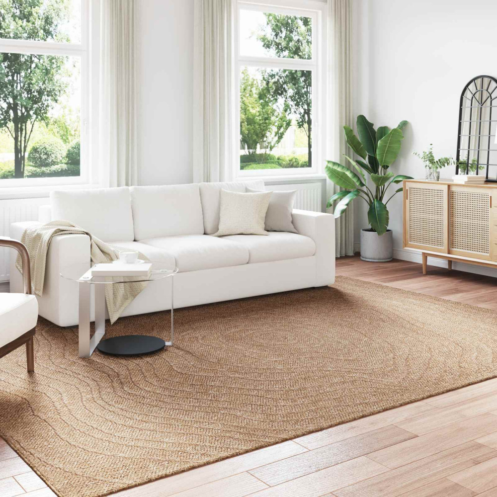 Produktbild för Områdesmattor Moiré AGIRA Naturfärg 280 x 200 cm Polyester