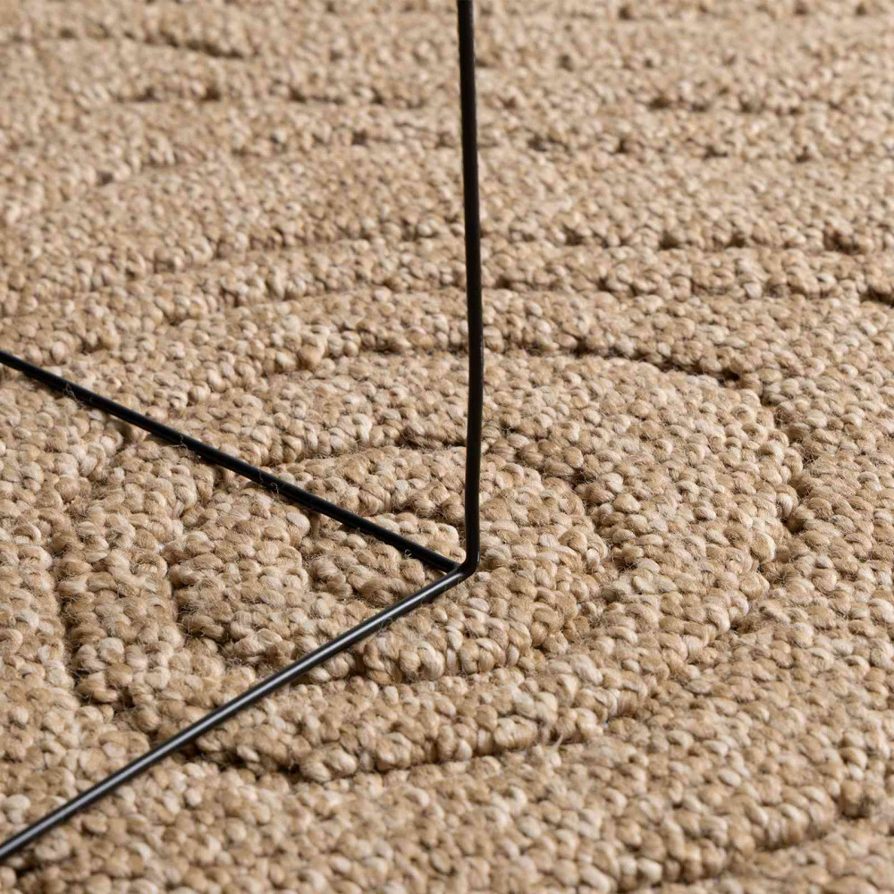 Produktbild för Områdesmattor Moiré AGIRA Naturfärg 280 x 200 cm Polyester