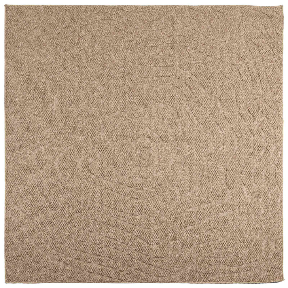 Produktbild för Områdesmattor Moiré AGIRA Naturfärg 120 x 120 cm Polyester