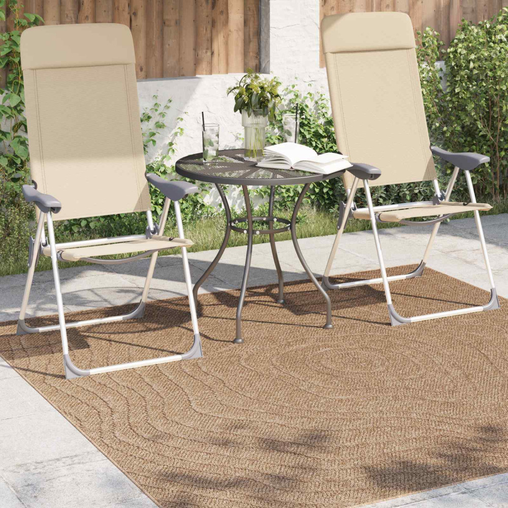 Produktbild för Områdesmattor Moiré AGIRA Naturfärg 120 x 120 cm Polyester
