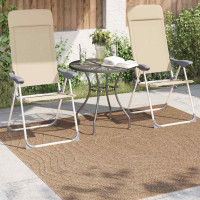 Produktbild för Områdesmattor Moiré AGIRA Naturfärg 120 x 120 cm Polyester