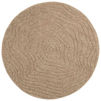Produktbild för Områdesmattor Rund Moiré AGIRA Naturfärg Ø 160 CM Polyester