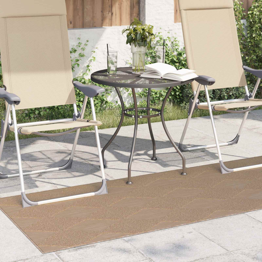 Produktbild för Områdesmattor Rektangulär AGIRA Naturfärg 150 x 80 cm Polyester