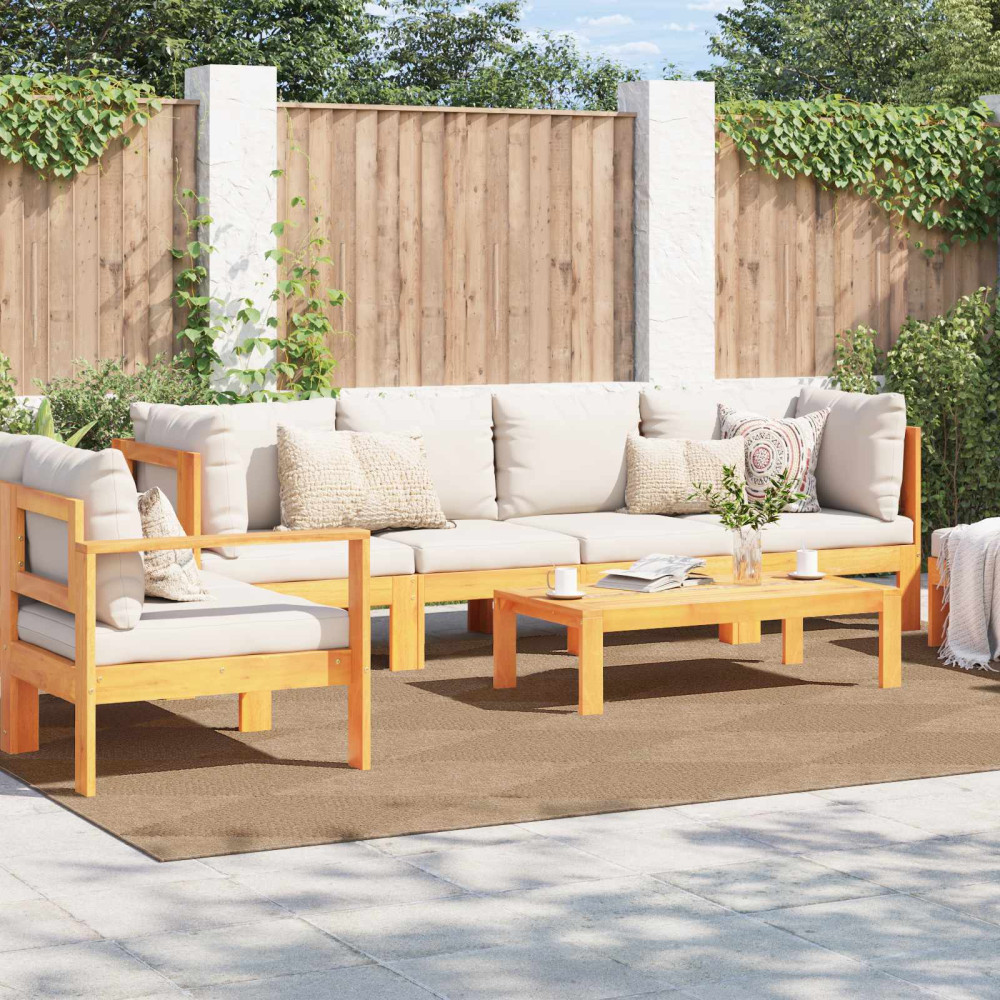 Produktbild för Områdesmattor Rektangulär AGIRA Naturfärg 280 x 200 cm
