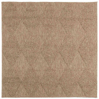 Produktbild för Områdesmattor Fyrkantig AGIRA Naturfärg 120 x 120 cm Polyester
