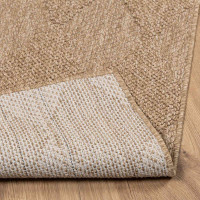 Produktbild för Områdesmattor Fyrkantig AGIRA Naturfärg 120 x 120 cm Polyester