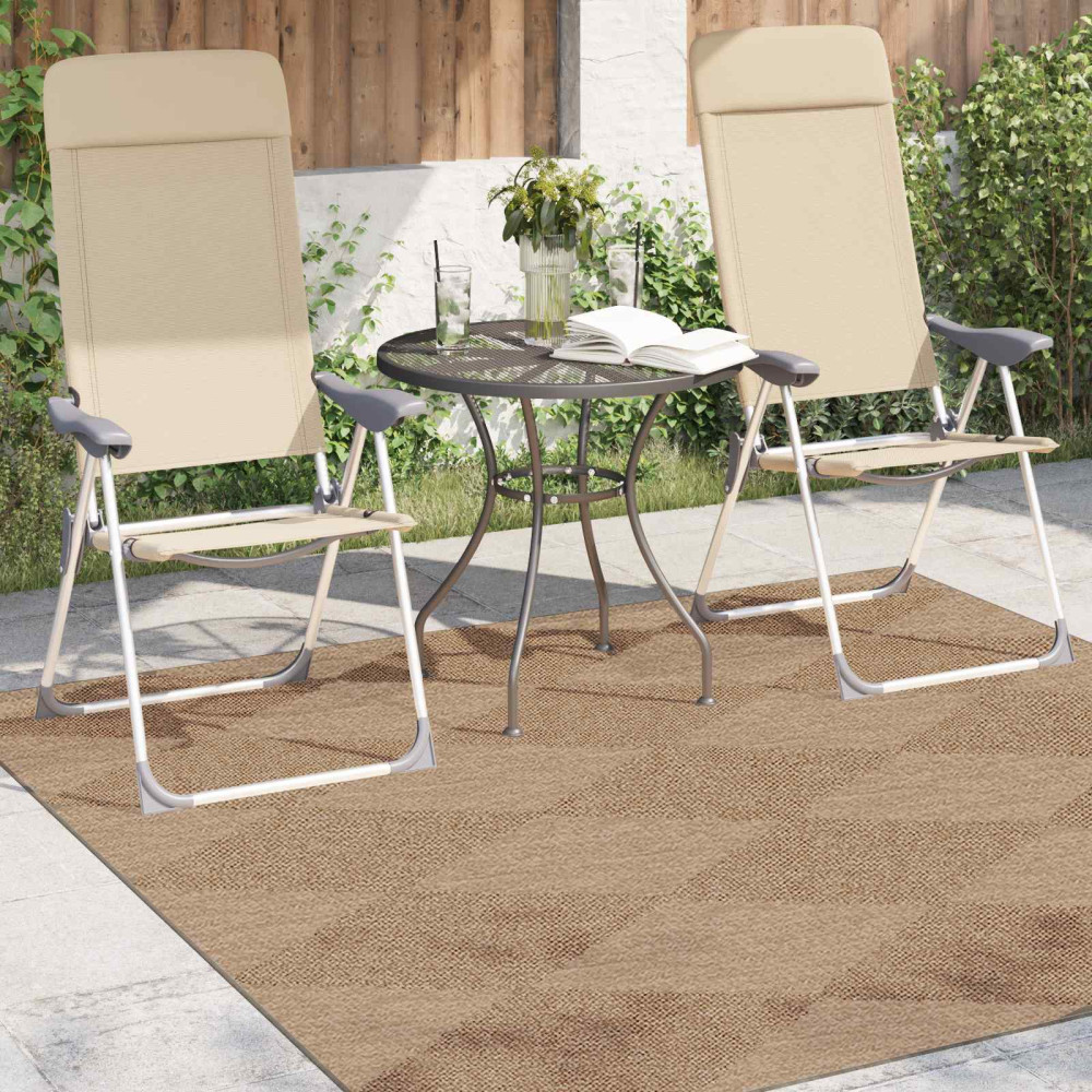 Produktbild för Områdesmattor Fyrkantig AGIRA Naturfärg 200 x 200 cm Polyester