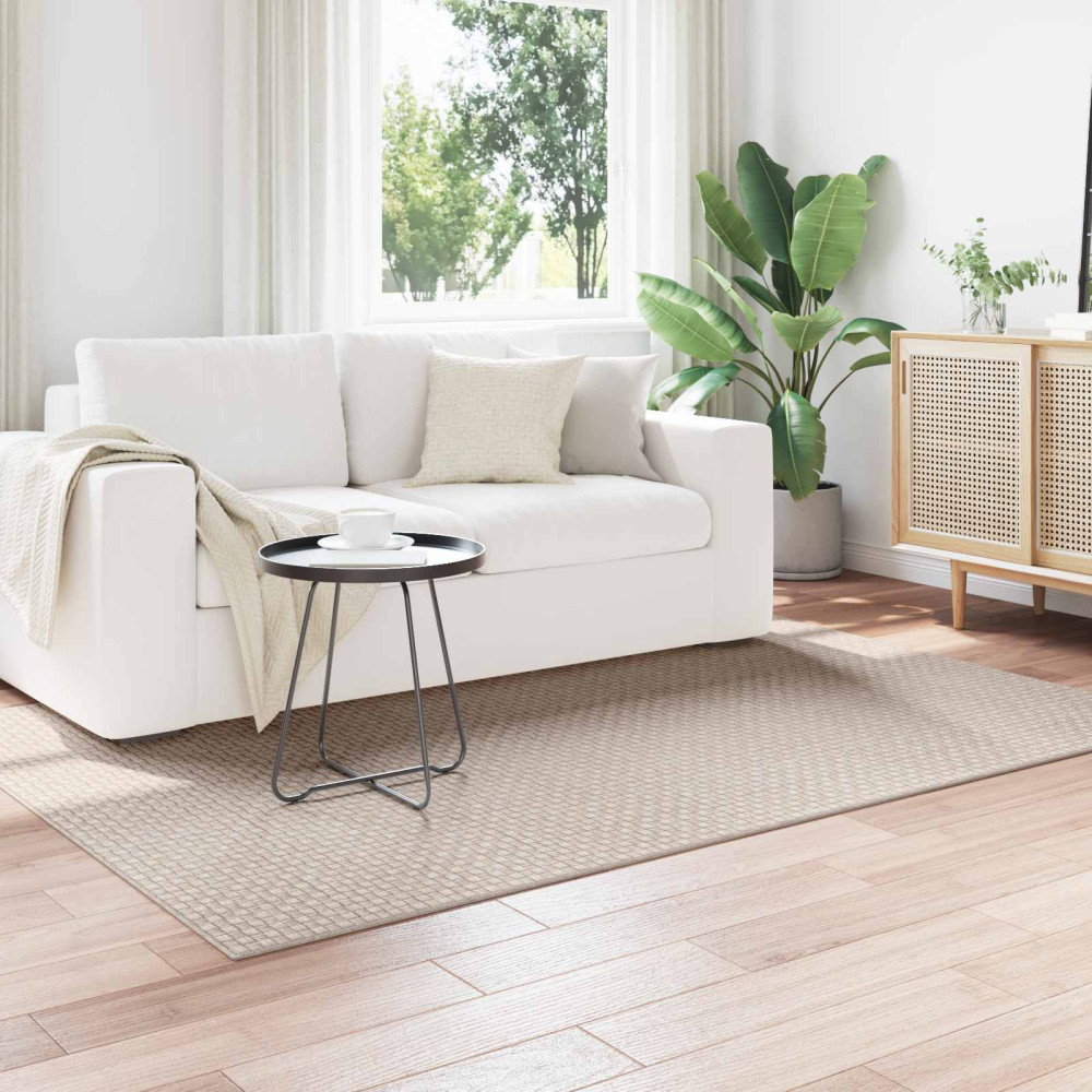 Produktbild för Områdesmattor Rektangulär FARO Kräm 170 x 120 cm Polyester