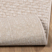 Produktbild för Områdesmattor Rektangulär FARO Kräm 170 x 120 cm Polyester