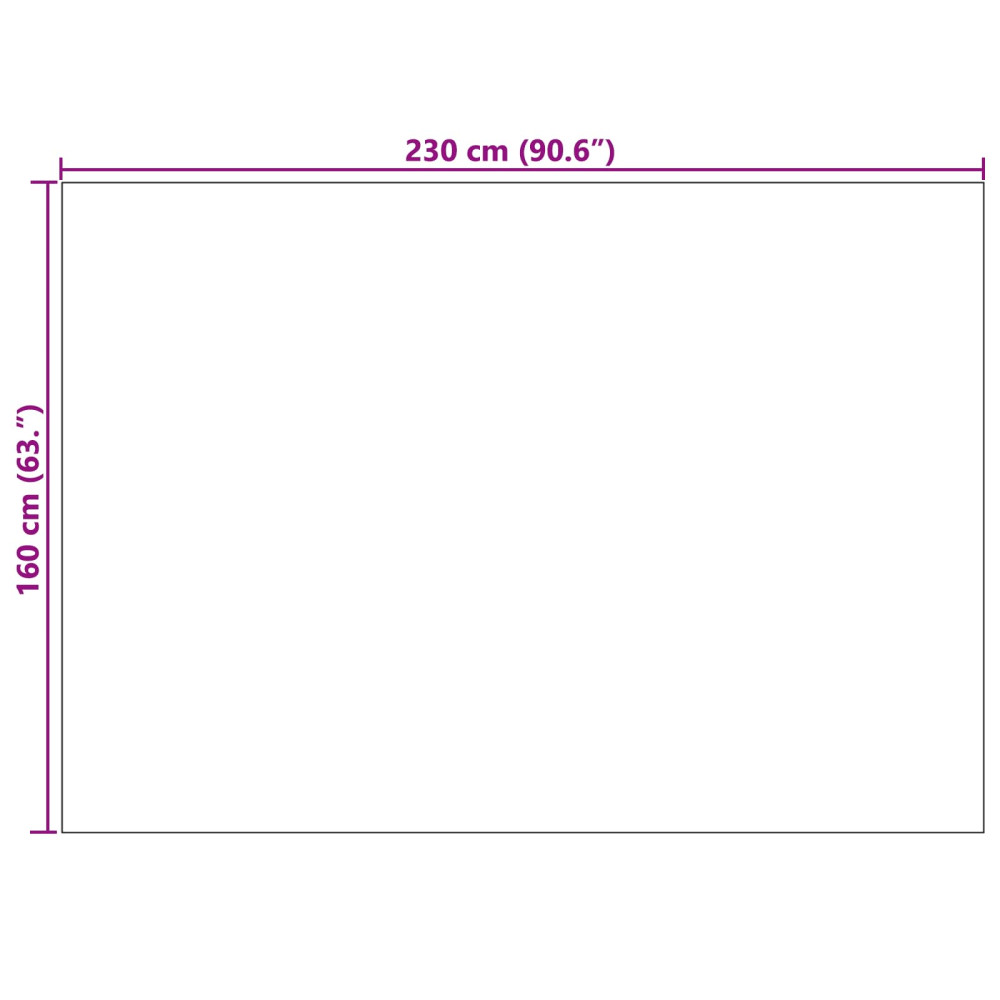 Produktbild för Områdesmattor Rektangulär FARO Kräm 230 x 160 cm Polyester